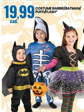 Eurospin Costume barbie/ batman/ puffi/ flash offerta