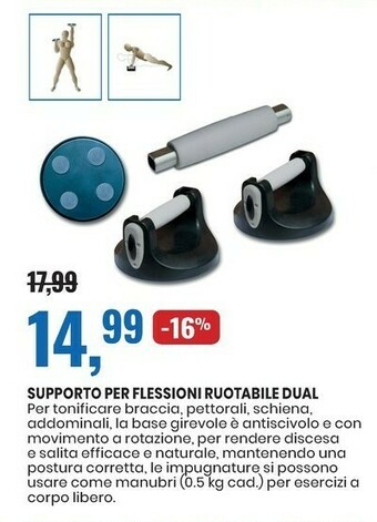 Eurospin Supporto per flessioni ruotabile dual offerta