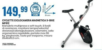Cyclette ciclocamera magnetica x-bike mf612