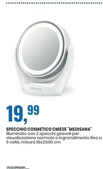 Cm 835 libera installazione rotondo cromo specchietto per trucco