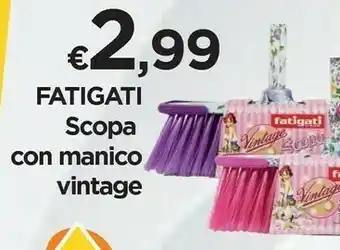 Fatigati scopa con manico vintage