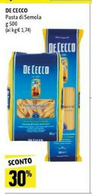 Emi Supermercati Pasta di semola offerta