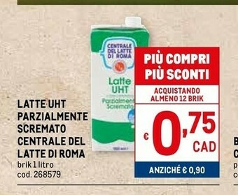 Metro Latte parzialmente scremato offerta