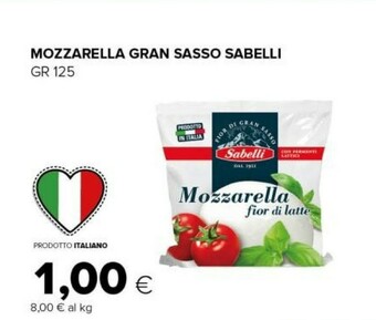 Tigre Sabelli - mozzarella fior di latte 125 g(ml) offerta