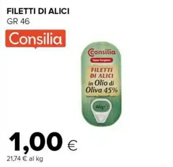Tigre Consilia - filetti di alici all'olio di oliva offerta