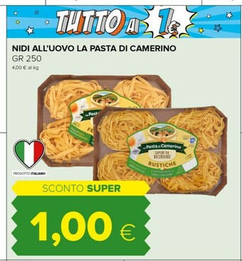 Tigre La pasta di camerino nidi all'uovo offerta