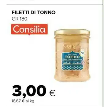 Tigre Filetti di tonno 180g offerta