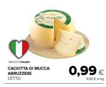 Tigre Caciotta di mucca abruzzese offerta