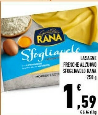 Conad City Giovanni rana - lasagne fresche all'uovo 250 g(ml) offerta