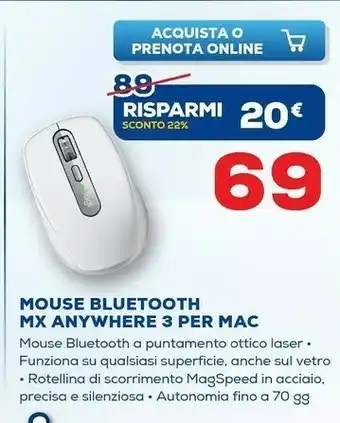 Euronics Mx anywhere 3 for business mouse offerta