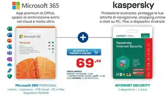 Euronics Kaspersky internet security offerta