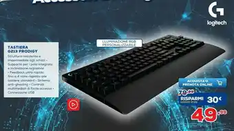 Euronics Logitech g g213 tastiera usb nero offerta