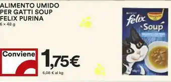 Coop Purina alimento umido per gatti soup felix offerta