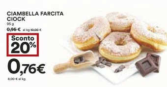 Coop Ciambella farcita ciock offerta