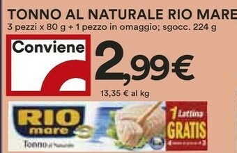 Coop Tonno al naturale offerta