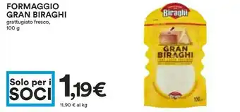 Coop Gran 100% latte italiano grattugiato fresco 100 g(ml) offerta