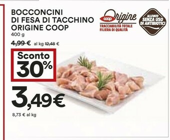 Coop Coop bocconcini di fesa di tacchino offerta
