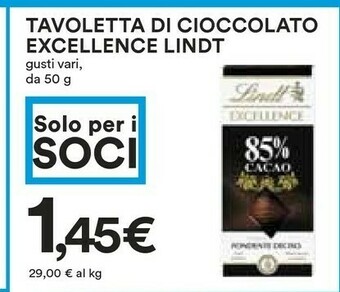 Coop Tavoletta di cioccolato excellence offerta