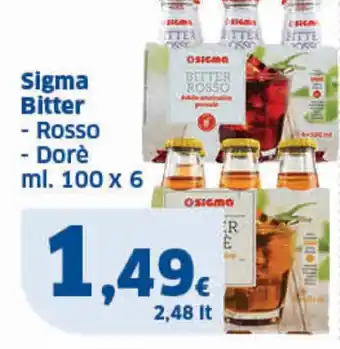 Sigma Sigma Bitter ml. 100 x 6 offerta