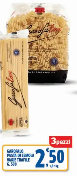 Sigma GAROFALO PASTA DI SEMOLA VARIE TRAFILE g.500 offerta