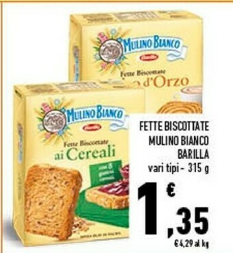 Conad Fette biscottate mulino bianco offerta