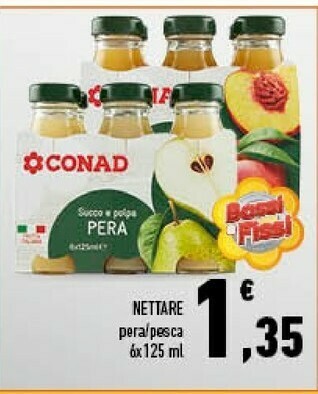 Conad Conad - pera succo e polpa 600 g(ml) offerta