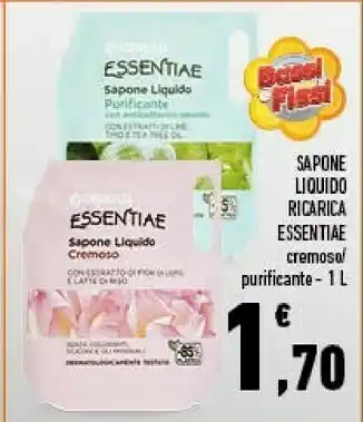 Conad Conad sapone liquido ricarica essentiae cremoso 1000 ml offerta