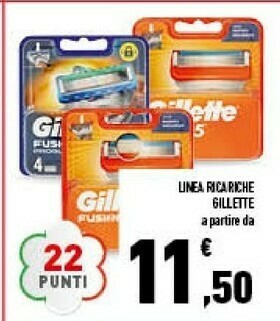Conad Gillette linea ricariche offerta