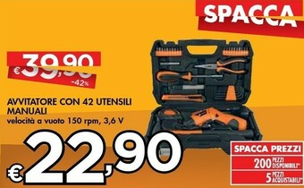 Bennet Avvitatore con 42 utensili manuali offerta