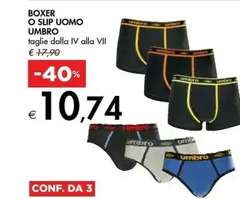 Bennet Umbro boxer o slip uomo offerta