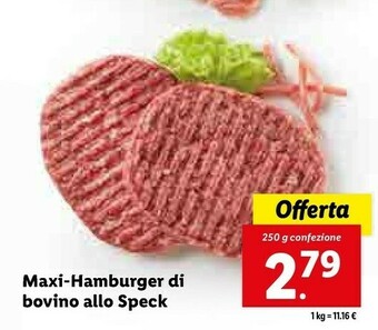 Lidl Maxi-hamburger di bovino allo speck offerta