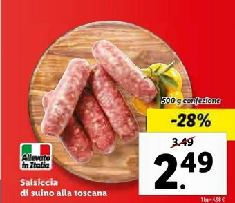 Lidl Salsiccia di suino alla toscana offerta