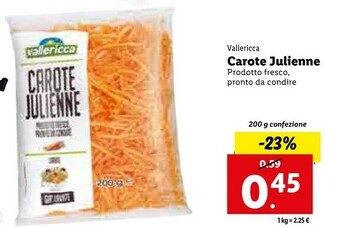 Lidl Carote julienne 200 g(ml) offerta
