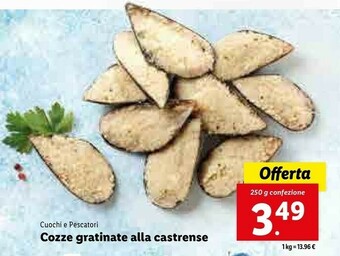 Lidl Cuochi e pescatori cozze gratinate alla castrense offerta