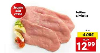 Lidl Fettine di vitello offerta
