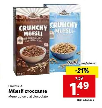 Lidl Muesli offerta