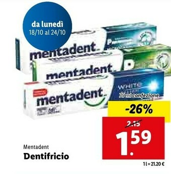 Lidl Dentifricio offerta