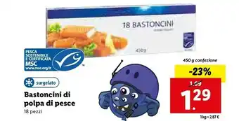 Lidl Bastoncini di polpa di pesce offerta