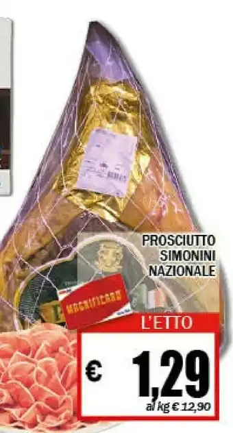EMMEpiù Prosciutto simonini nazionale offerta