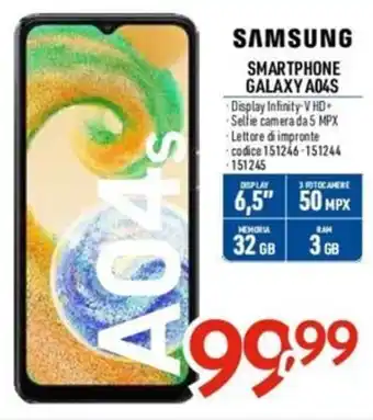 Elettrosintesi SAMSUNG SMARTPHONE GALAXY A04S offerta