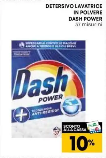 DETERSIVO LAVATRICE IN POLVERE DASH POWER 37 misurini