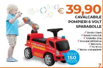 Todis CAVALCABILE POMPIERI 6 VOLT SPARABOLLE offerta