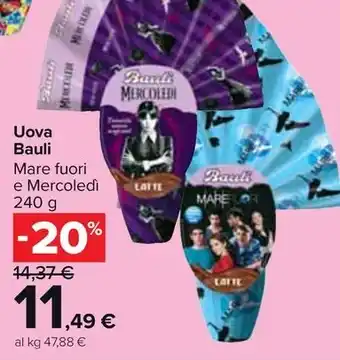 Carrefour Market Uova Bauli Mare fuori e Mercoledì offerta