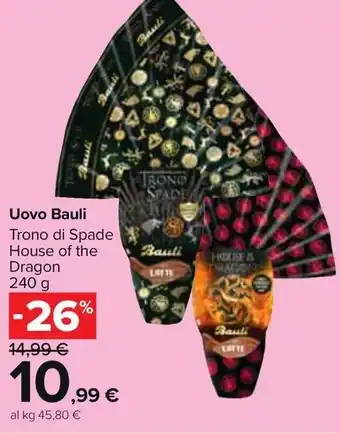 Carrefour Market Uovo Bauli Trono di Spade House of the Dragon offerta