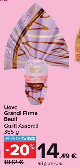 Carrefour Market Uovo Grandi Firme Bauli Gusti Assortiti offerta