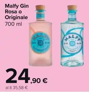 Carrefour Market Malfy Gin Rosa o Originale 700 ml offerta