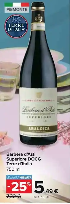 Carrefour Market Barbera d'Asti Superiore DOCG Terre d'Italia offerta