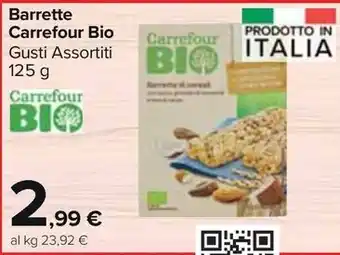 Carrefour Market Barrette Carrefour Bio Gusti Assortiti 125 g offerta