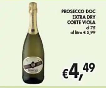 èccoMI PROSECCO DOC EXTRA DRY CORTE VIOLA cl 75 offerta