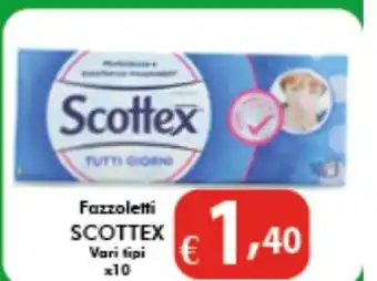 Bernava Fazzoletti SCOTTEX Vari tipi x10 offerta